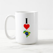 Vertical I Love Brazil / I Heart Brazil Brazilian Koffiemok (Links)