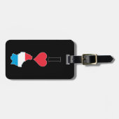 Vertical I Love Luxembourg / I Heart Luxembourg Bagagelabel (Voorkant horizontaal)