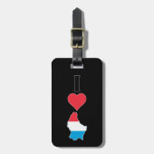 Vertical I Love Luxembourg / I Heart Luxembourg Bagagelabel (Voorkant verticaal)