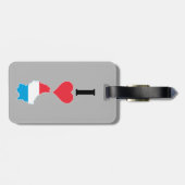 Vertical I Love Luxembourg / I Heart Luxembourg Bagagelabel (Achterkant horizontaal)