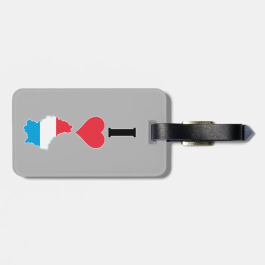 Vertical I Love Luxembourg / I Heart Luxembourg Bagagelabel (Achterkant horizontaal)