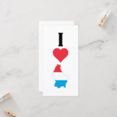 Vertical I Love Luxembourg / I Heart Luxembourg Kaart (Voorkant / Achterkant in situ)