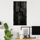 Vertical Industriële Blokken Poster (Thuiskantoor)