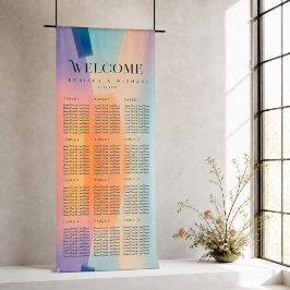Vertical Kleurblok Trouw Zittingsplan Spandoek