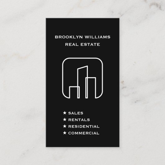 Vertical Makelaar Vastgoedmakelaar Sociale Media Visitekaartje (Voorkant)