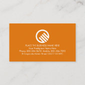 Vertical Marmalade Orange Line Product Visitekaartje (Achterkant)