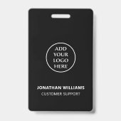 Vertical modern bedrijfslogo personeelsnaam functi badge (Achterkant)