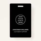 Vertical modern bedrijfslogo personeelsnaam functi badge (Voorkant)