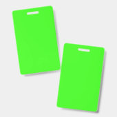 Vertical Neon Green Badge – Customizable (Voor- en achterkant)