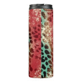 Vertical Panel Animal Print Collage Thermosbeker (Achterkant)