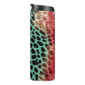 Vertical Panel Animal Print Collage Thermosbeker (Geroteerd rechts)