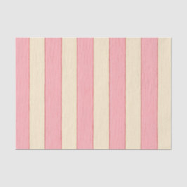 Vertical patroon roze & crèmekleurige strepen tissuepapier