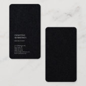 Vertical Premium Black Trendy Professional Visitekaartje (Voorkant / Achterkant)