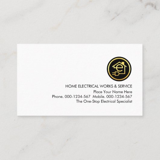 Vertical Red Electricity Symbol Buttons Visitekaartje (Achterkant)