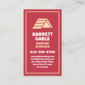 Vertical Red Roofing Services QR-code Visitekaartje (Voorkant)
