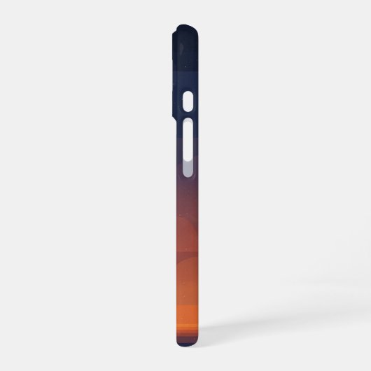 Vertical Retro Cosmic Beams iPhone 16 Hoesje (Linkerkant)