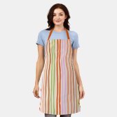 Vertical Retro Stripes Handdrawn Schort (Gedragen)