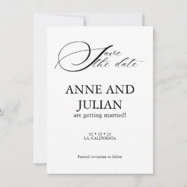 Vertical Save the date kaart met achterkant foto