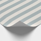 Vertical Stripe Pattern Light Blue-Gray and Cream Cadeaupapier (Hoek)