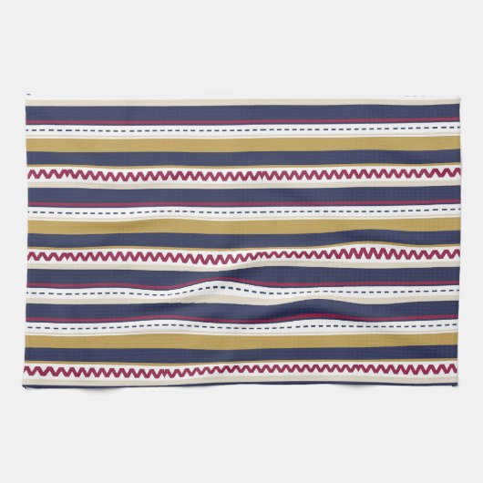 vertical striped fabric featuring a pattern of blu theedoek (Horizontaal)