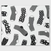 Vertical texture of striped and polka dot socks. B Cadeaupapier (Vlak)
