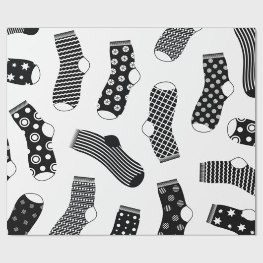Vertical texture of striped and polka dot socks. B Cadeaupapier (Vlak)