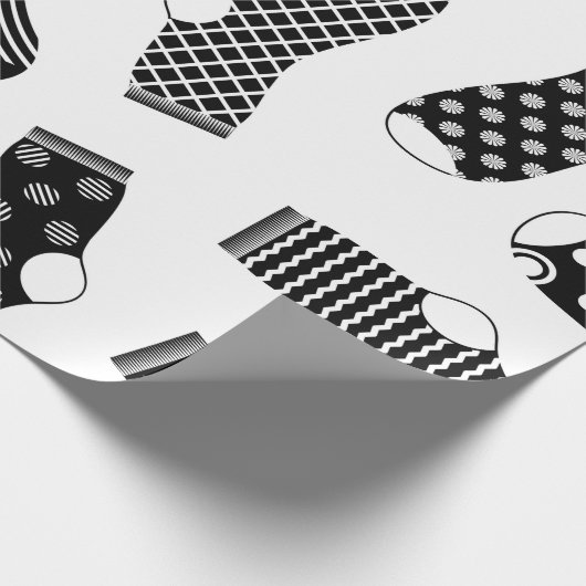 Vertical texture of striped and polka dot socks. B Cadeaupapier (Hoek)