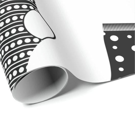 Vertical texture of striped and polka dot socks. B Cadeaupapier (Rol Hoek)