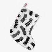 Vertical texture of striped and polka dot socks. B Kleine Kerstsok (Voorkant (Hangend))