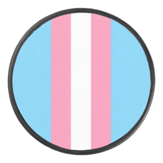 vertical trans flag hockey puck (Voorkant)