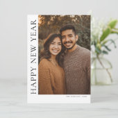 Vertical Type New Year Photo Feestdagenkaart (Staand voorkant)