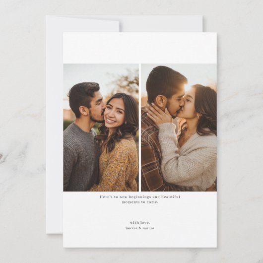 Vertical Type New Year Photo Feestdagenkaart (Achterkant)