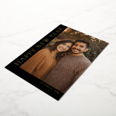 Vertical Type New Year Photo Folie Feestdagenkaart (Gedraaid)