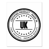 Vertical UK Logo Formaat Kwaliteit Uniek Kobaltink Rubberstempel (Afrduk)