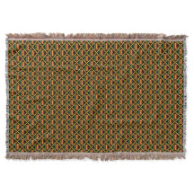 Vertical Zwart, Groen, Rood, Geel Kente Doek