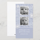 Verticale 2 fotokaart feestdagenkaart (Voorkant / Achterkant)