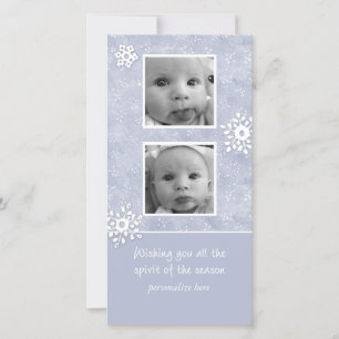 Verticale 2 fotokaart feestdagenkaart