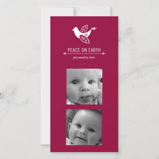 Verticale 2 fotokaart feestdagenkaart