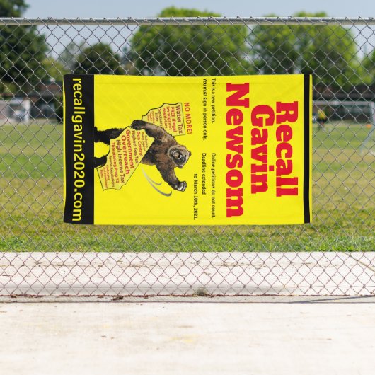 Verticale 3ft x 5ft recallgavin2020 banner (Insitu)