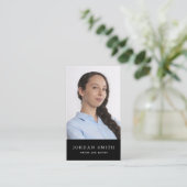 Verticale aangepaste foto modern professioneel zwa visitekaartje (Staand voorkant)