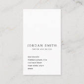 Verticale aangepaste logo moderne minimale profess visitekaartje (Achterkant)