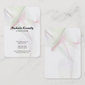 Verticale Abstracte knoppen Witte script Visitekaartje (Voorkant / Achterkant)