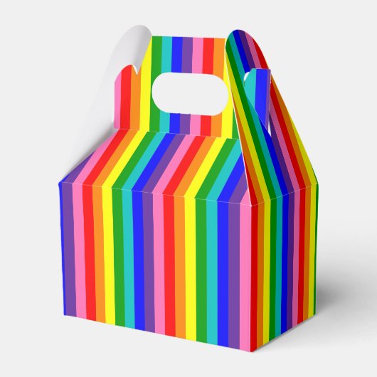 Verticale acht Stripe Rainbow Pride vlag Bedankdoosjes (Achterkant)