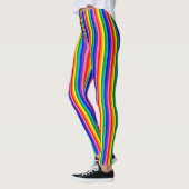Verticale acht Stripe Rainbow Pride vlag Leggings (Links)