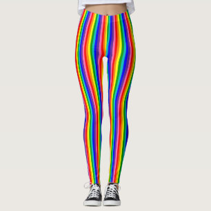Verticale acht Stripe Rainbow Pride vlag Leggings