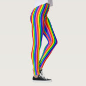 Verticale acht Stripe Rainbow Pride vlag Leggings (Rechts)