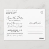Verticale Afbeelding bruiloft Save the date Briefk Briefkaart (Achterkant)