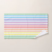 Verticale afgedekte regenboogstrips bad handdoek (Handdoek)