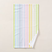 Verticale afgedekte regenboogstrips bad handdoek (Handdoek)