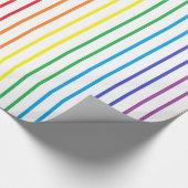 Verticale afgedekte regenboogstrips cadeaupapier (Hoek)
